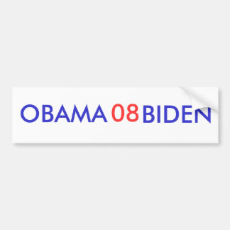 Pegatina para el parachoques de Obama-Biden 08