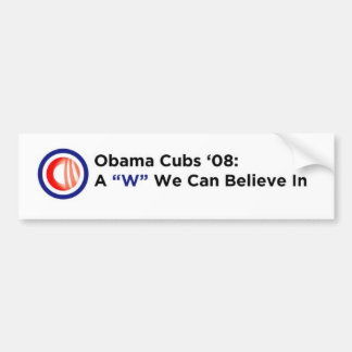 Pegatina para el parachoques de Obama Cubs