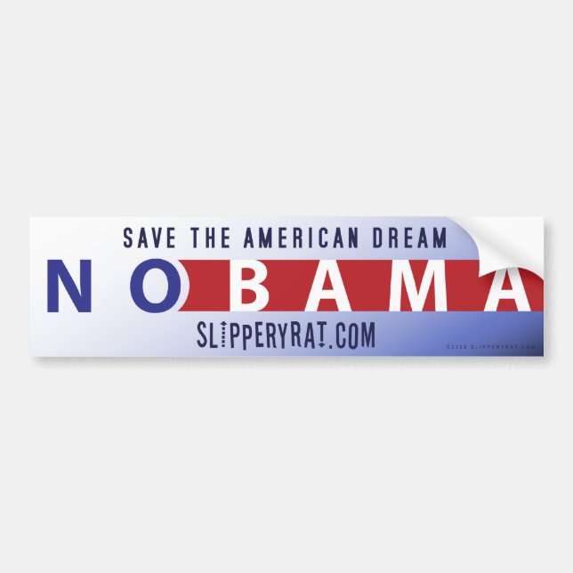 Pegatina para el parachoques de Obama "Nobama" (Frente)