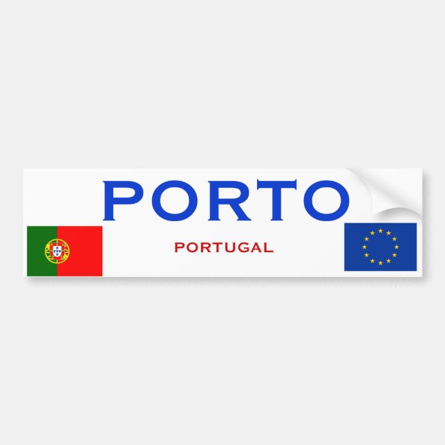 Pegatina para el parachoques de Oporto (Portugal) (Frente)