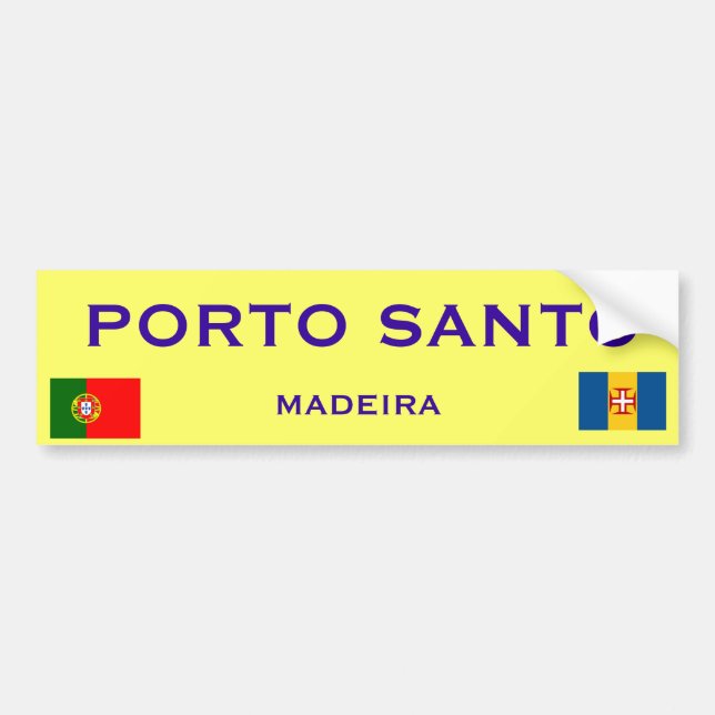 Pegatina para el parachoques de Oporto Santo* (Frente)