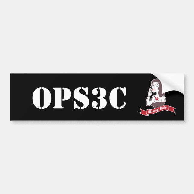 Pegatina para el parachoques de Opsec (Frente)