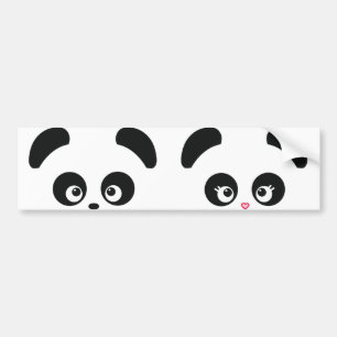 Pegatina para el parachoques de Panda® del amor