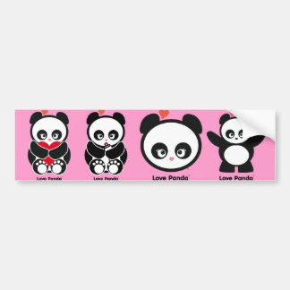 Pegatina para el parachoques de Panda® del amor