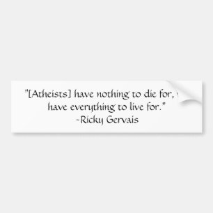 Pegatina para el parachoques de Ricky Gervais