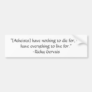 Pegatina para el parachoques de Ricky Gervais