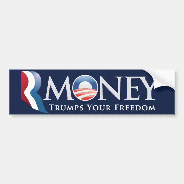 Pegatina para el parachoques de RMoney Romney (Frente)