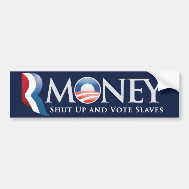 Pegatina para el parachoques de RMoney Romney (Frente)