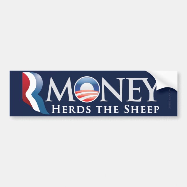 Pegatina para el parachoques de RMoney Romney (Frente)