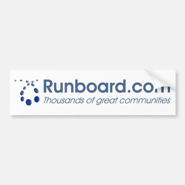 pegatina para el parachoques de Runboard.com (Frente)