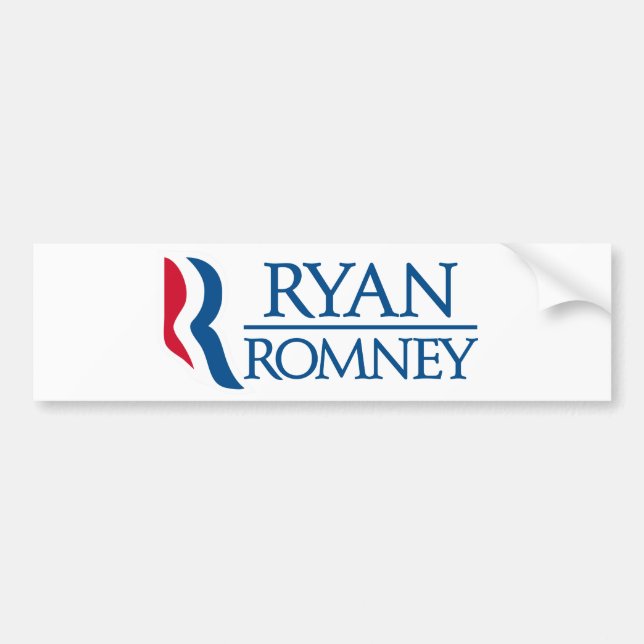 Pegatina para el parachoques de Ryan Romney (Frente)
