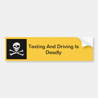 Pegatina para el parachoques de Texting y de la