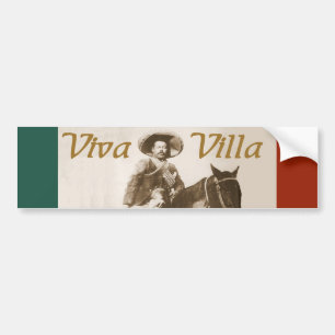 Pegatina para el parachoques de Viva Pancho Villa