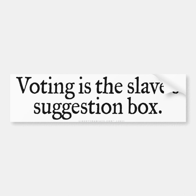 Pegatina para el parachoques de votación (Frente)