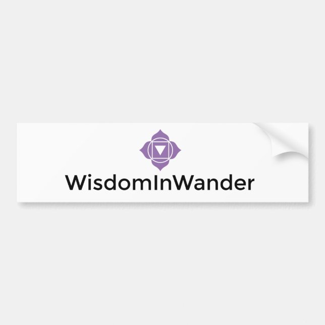 Pegatina para el parachoques de WisdomInWander (Frente)