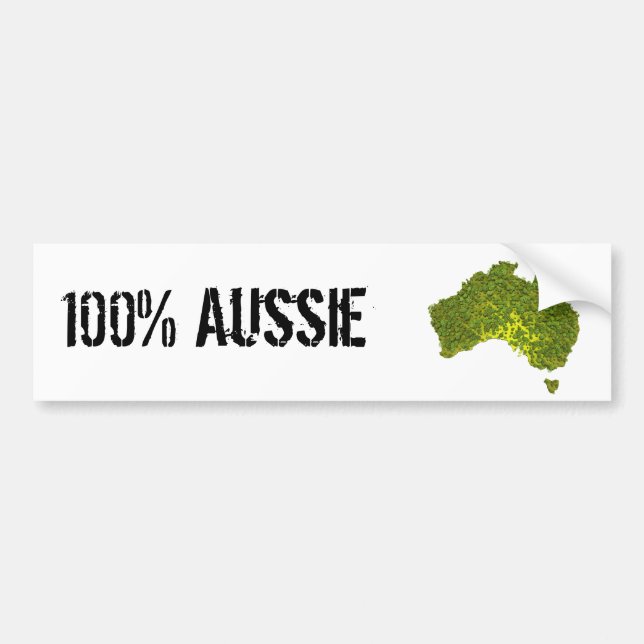 Pegatina para el parachoques del 100% Aussie (Frente)