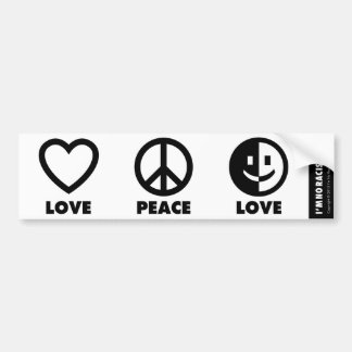 Pegatina para el parachoques del amor de la paz