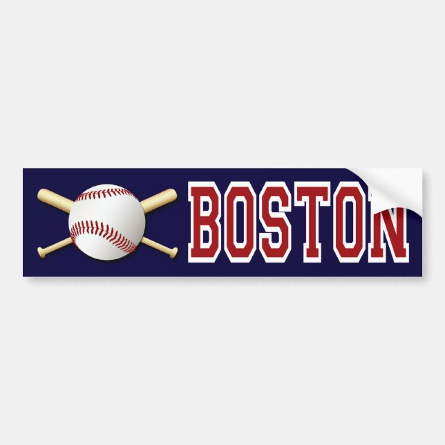 PEGATINA PARA EL PARACHOQUES DEL BÉISBOL DE BOSTON (Frente)