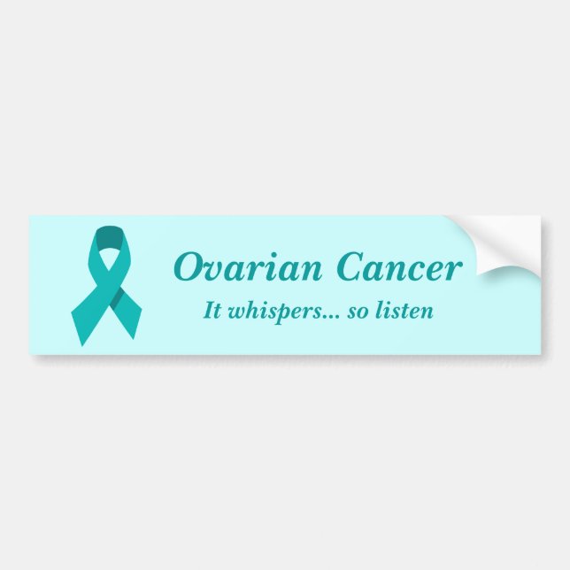Pegatina para el parachoques del cáncer ovárico (Frente)
