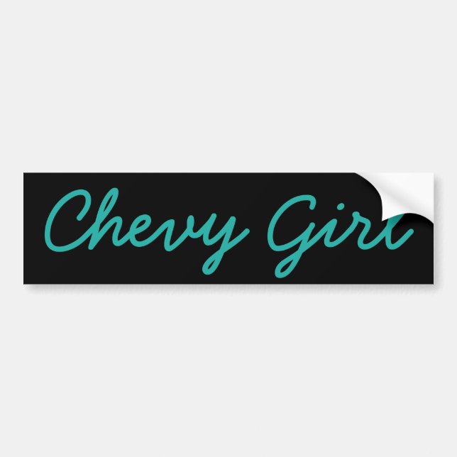 Pegatina para el parachoques del chica de Chevy (Frente)