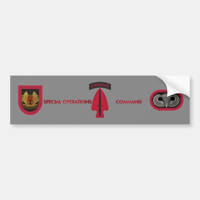 PEGATINA PARA EL PARACHOQUES DEL COMANDO DE (Frente)