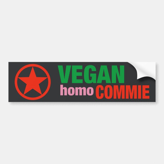 Pegatina para el parachoques del Commie del homo (Frente)