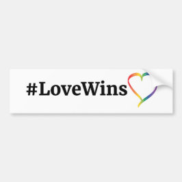 Pegatina para el parachoques del corazón del arco