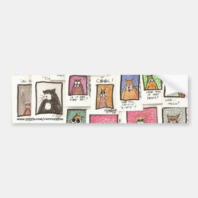 Pegatina para el parachoques del dibujo animado (Frente)