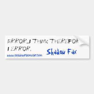 pegatina para el parachoques del error