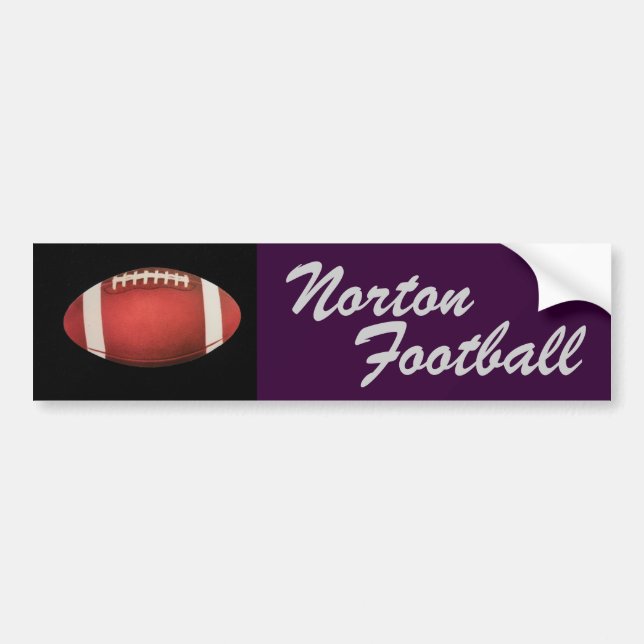 Pegatina para el parachoques del fútbol de Norton (Frente)