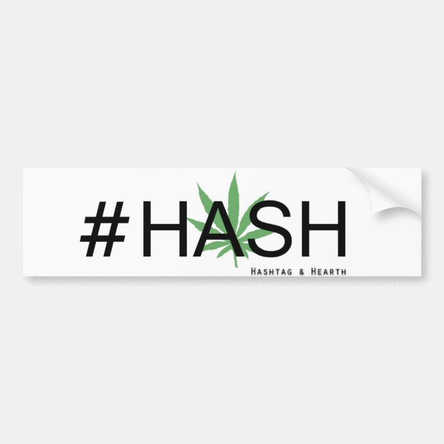 Pegatina para el parachoques del #Hash de Hashtag (Frente)