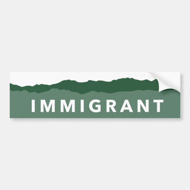 Pegatina para el parachoques del inmigrante de (Frente)