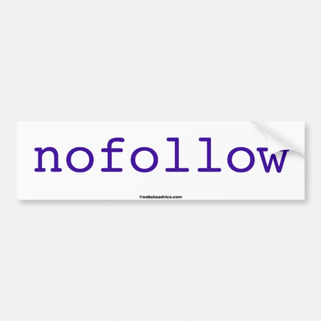 pegatina para el parachoques del nofollow (Frente)