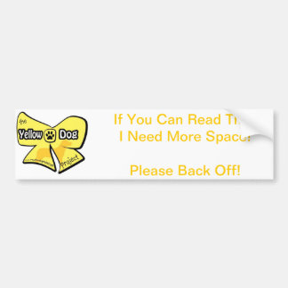 Pegatina para el parachoques del perro amarillo