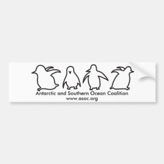 Pegatina para el parachoques del pingüino
