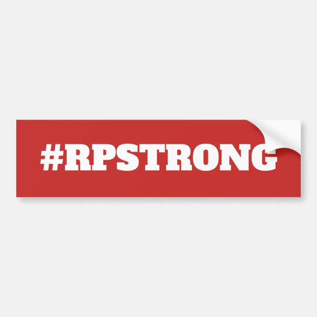 Pegatina para el parachoques del #RPSTRONG (Frente)