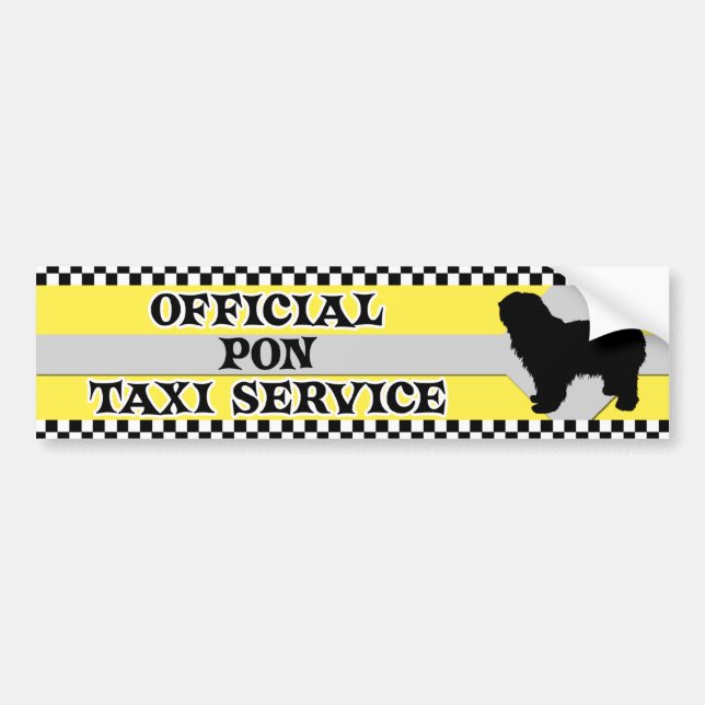Pegatina para el parachoques del taxi de Polski (Frente)