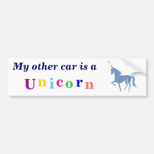 Pegatina para el parachoques del unicornio