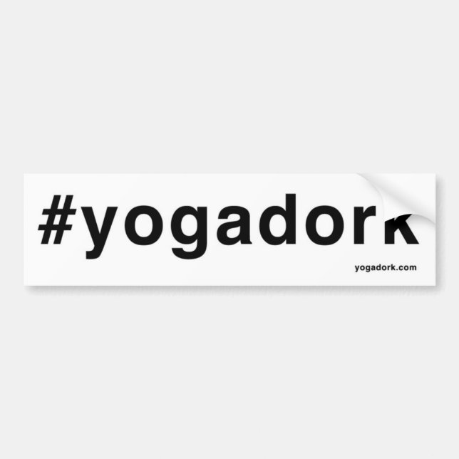 pegatina para el parachoques del #yogadork (Frente)