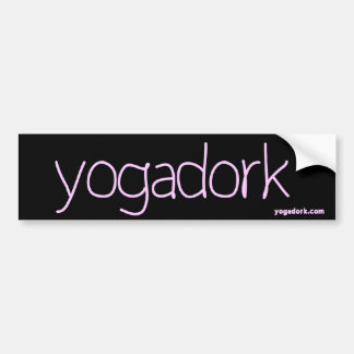 pegatina para el parachoques del yogadork - negro