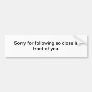 Pegatina para el parachoques divertida