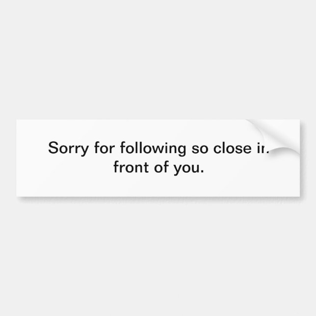 Pegatina para el parachoques divertida (Frente)