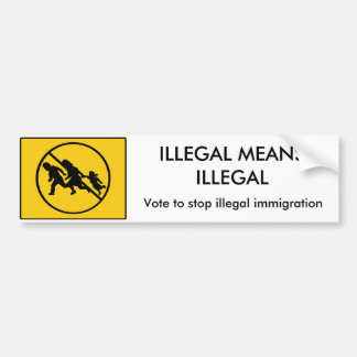 Pegatina para el parachoques ILEGAL de los MEDIOS