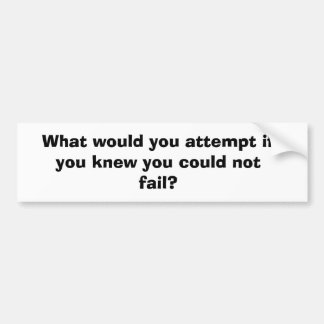 Pegatina para el parachoques inspiradora