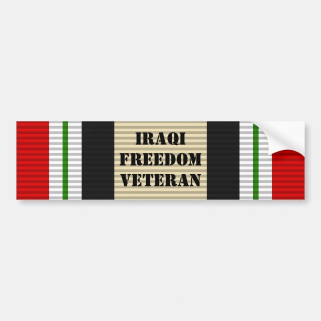 Pegatina para el parachoques iraquí del veterano (Frente)