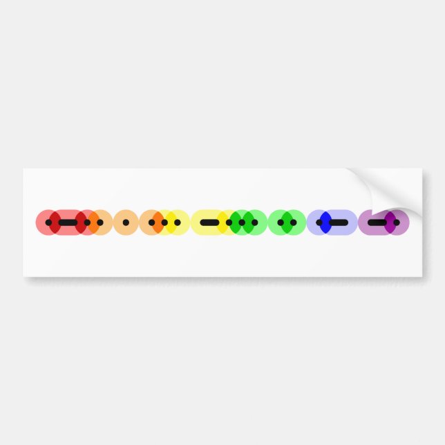 Pegatina para el parachoques lesbiana de la barra (Frente)