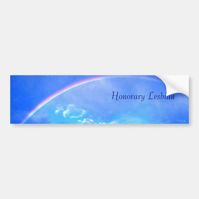 Pegatina para el parachoques lesbiana honoraria (Frente)