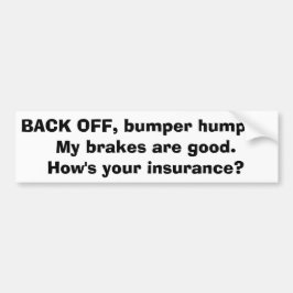 Pegatina para el parachoques - letras de