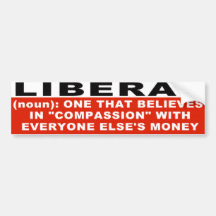 Pegatina para el parachoques liberal de la
