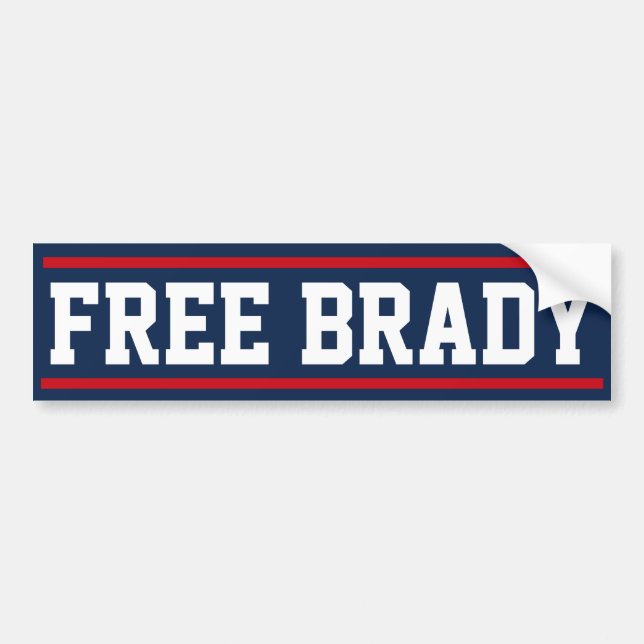 Pegatina para el parachoques libre de Brady (Frente)